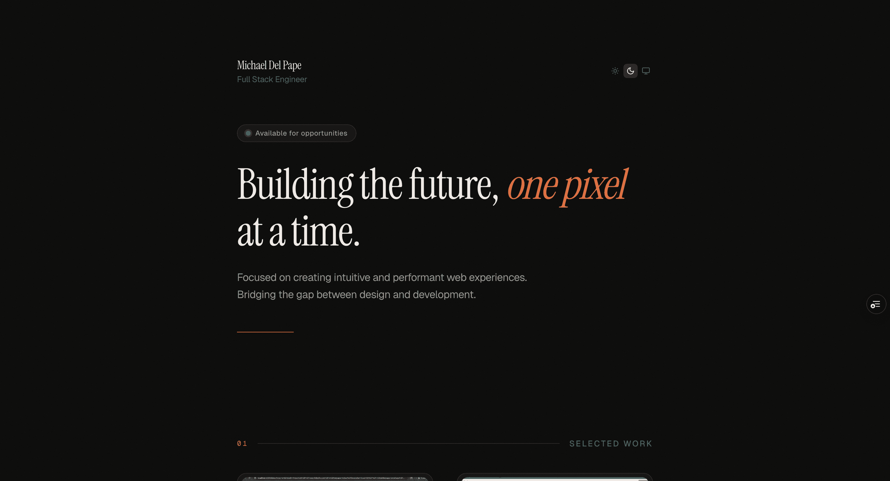 Developer Portfolio preview